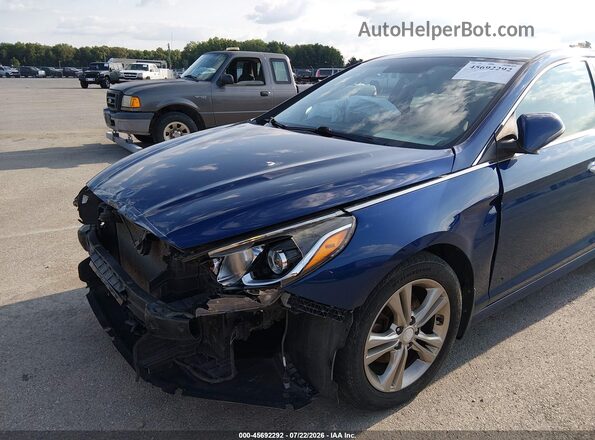 5NPE34AF7KH729383 2019 HYUNDAI SONATA Синий Вид спереди