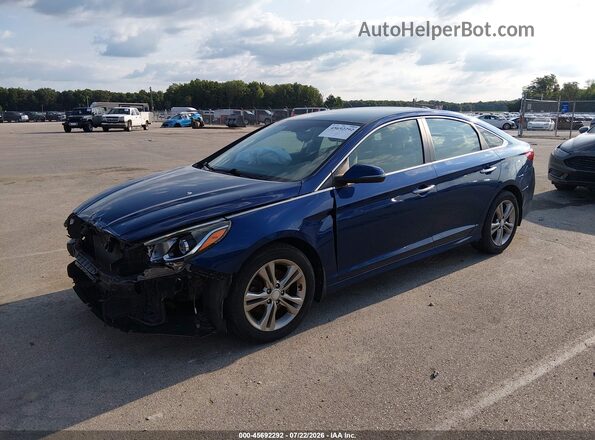 5NPE34AF7KH729383 2019 HYUNDAI SONATA Синий Передняя левая четверть