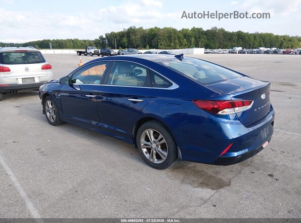 5NPE34AF7KH729383 2019 HYUNDAI SONATA Синий Задняя левая четверть
