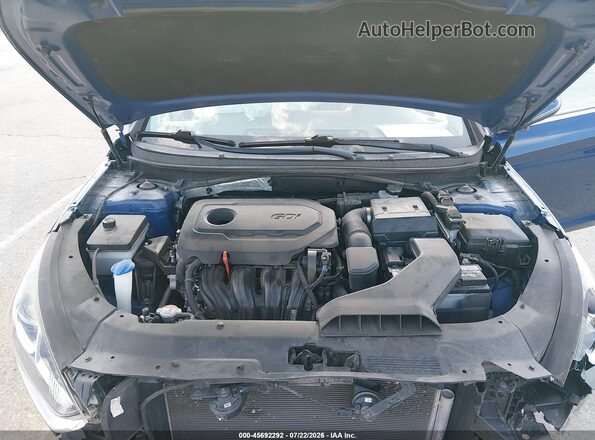 5NPE34AF7KH729383 2019 HYUNDAI SONATA Синий Вид сзади