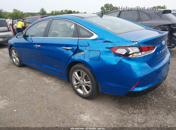 5NPE34AF7KH737127 2019 HYUNDAI SONATA Blue Tył lewy