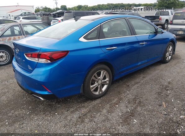 5NPE34AF7KH737127 2019 HYUNDAI SONATA Blue Tył prawy