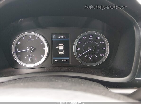 5NPE34AF7KH737127 2019 HYUNDAI SONATA Blue Widok tylnych siedzeń