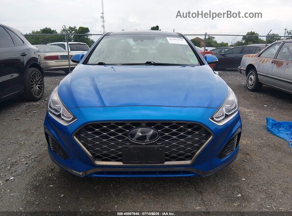 5NPE34AF7KH737127 2019 HYUNDAI SONATA Blue Widok zestawu wskaźników