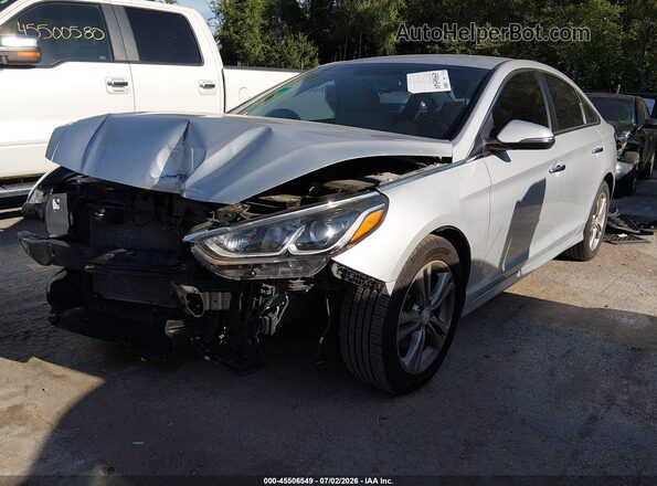 5NPE34AF7KH788093 2019 HYUNDAI SONATA Silver წინა მარცხენა ხედი სამი მეოთხედიდან