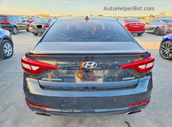 5NPE34AF8GH324012 2016 HYUNDAI SONATA Черный Вид сзади