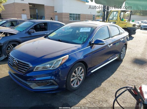 5NPE34AF8GH346365 2016 HYUNDAI SONATA Blue Przód lewy