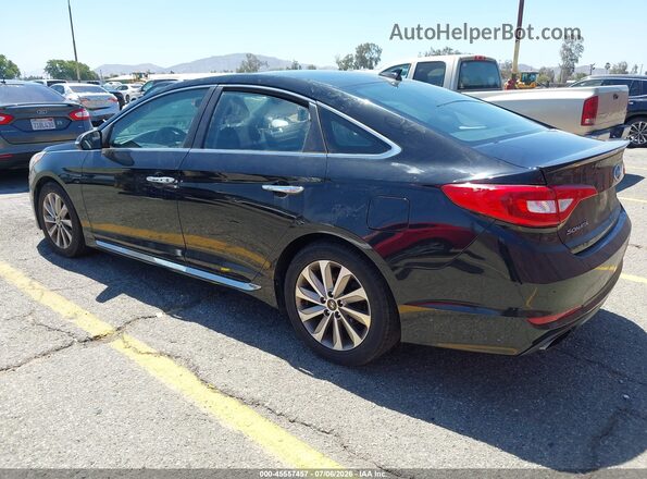 5NPE34AF8GH399017 2016 HYUNDAI SONATA Black Trasero izquierdo
