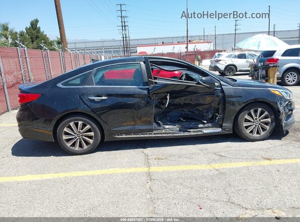 5NPE34AF8GH399017 2016 HYUNDAI SONATA Black Vista interior trasera