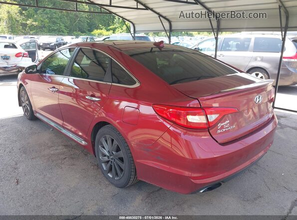 5NPE34AF8GH430024 2016 HYUNDAI SONATA Red Trasero izquierdo
