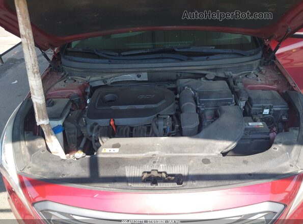5NPE34AF8GH430024 2016 HYUNDAI SONATA Red Vista trasera
