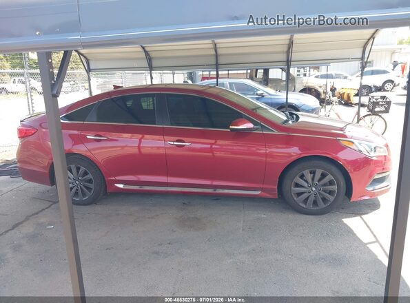 5NPE34AF8GH430024 2016 HYUNDAI SONATA Red Vista interior trasera
