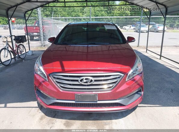 5NPE34AF8GH430024 2016 HYUNDAI SONATA Red Vista del cuadro de instrumentos