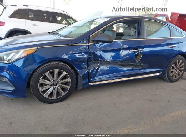 5NPE34AF8HH448363 2017 HYUNDAI SONATA Dark Blue Вид спереду