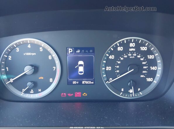 5NPE34AF8HH472680 2017 HYUNDAI SONATA Gray უკანა სავარძლების ხედი