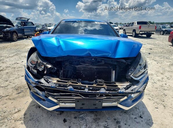 5NPE34AF8JH604035 2018 HYUNDAI SONATA Blue Դիմացի տեսք
