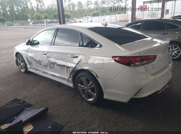 5NPE34AF8JH604259 2018 HYUNDAI SONATA Белый Задняя левая четверть