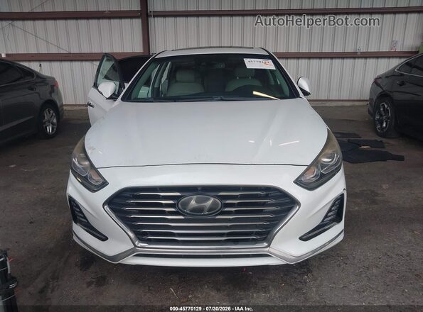 5NPE34AF8JH604259 2018 HYUNDAI SONATA Белый Вид щитка приборов