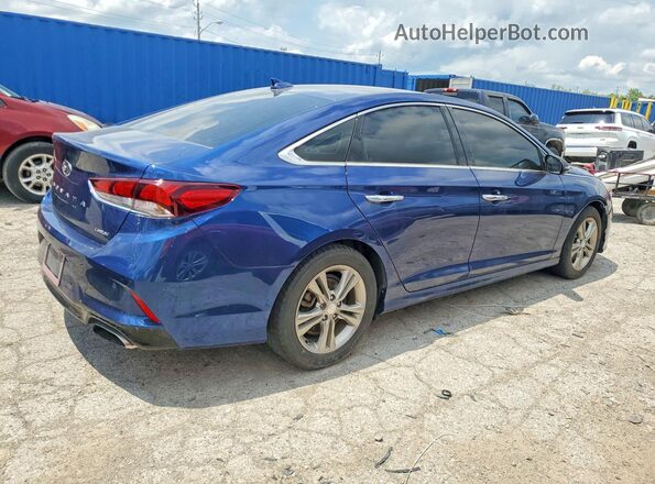 5NPE34AF8JH609056 2018 HYUNDAI SONATA Blue Rear right