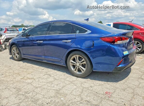5NPE34AF8JH609056 2018 HYUNDAI SONATA Blue Rear left