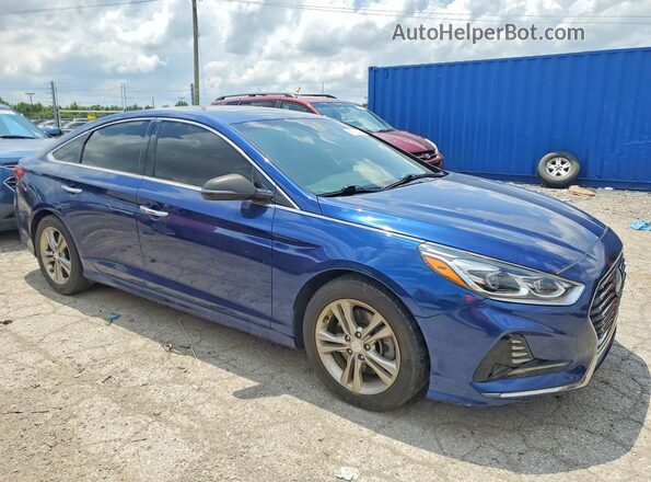 5NPE34AF8JH609056 2018 HYUNDAI SONATA Blue Front right