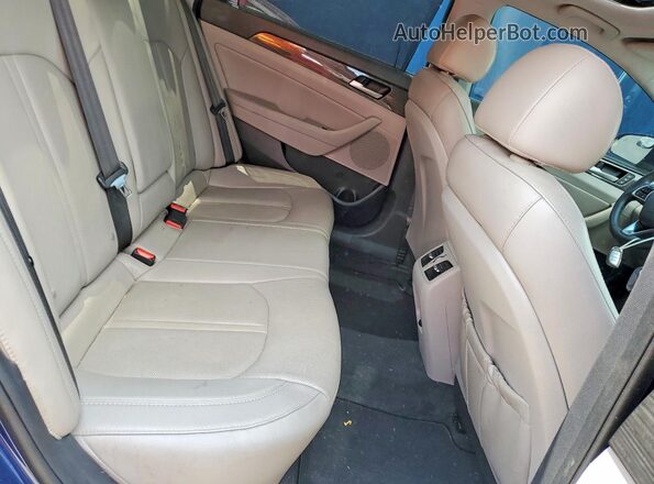 5NPE34AF8JH609056 2018 HYUNDAI SONATA Blue Rear seats view
