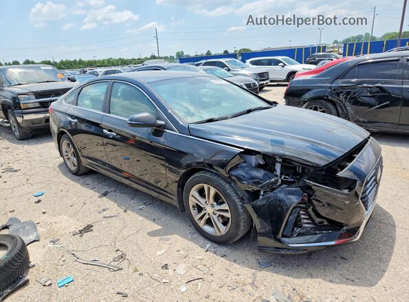 5NPE34AF8JH630537 2018 HYUNDAI SONATA Черный Передняя правая четверть