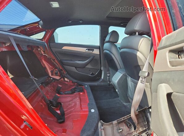5NPE34AF8JH641537 2018 HYUNDAI SONATA Красный Вид задних сидений