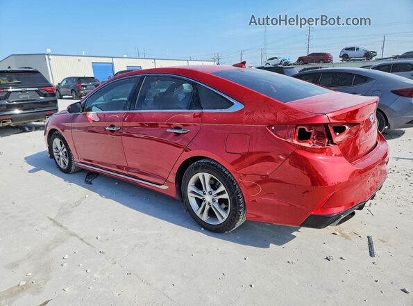 5NPE34AF8JH641537 2018 HYUNDAI SONATA Красный Задняя левая четверть