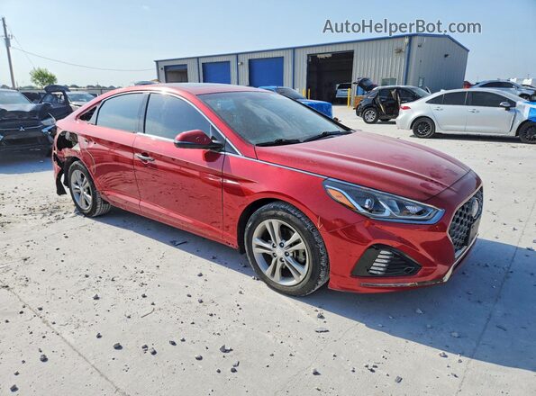 5NPE34AF8JH641537 2018 HYUNDAI SONATA Красный Передняя правая четверть