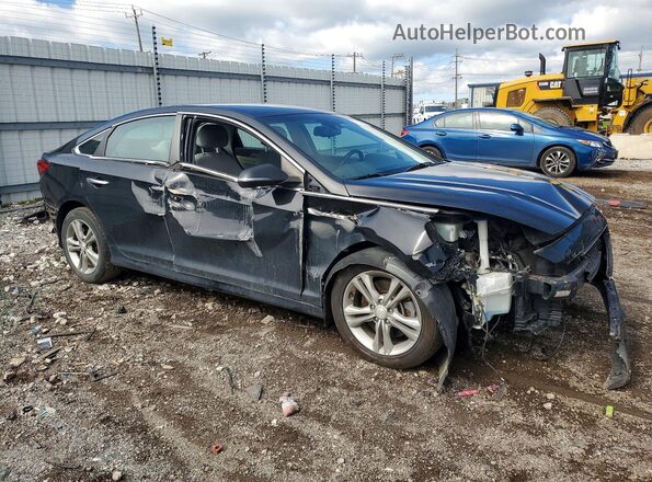 5NPE34AF8JH646480 2018 HYUNDAI SONATA Black Przód prawy