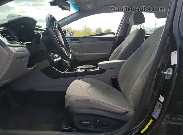 5NPE34AF8JH646480 2018 HYUNDAI SONATA Black Widok wnętrza z przodu