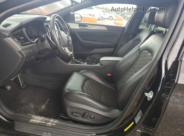 5NPE34AF8JH725051 2018 HYUNDAI SONATA Black Front interior view
