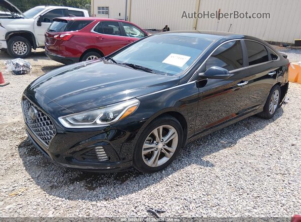 5NPE34AF8KH730803 2019 HYUNDAI SONATA Черный Передняя левая четверть