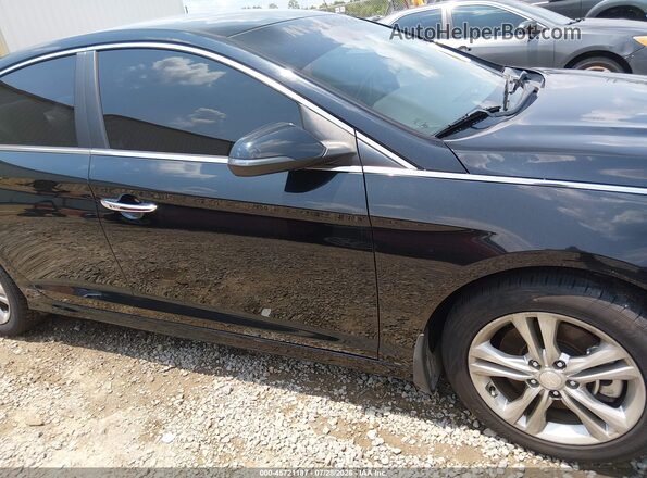 5NPE34AF8KH730803 2019 HYUNDAI SONATA Черный Вид задней части салона