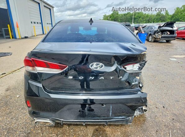 5NPE34AF8KH758746 2019 HYUNDAI SONATA Black Rear view