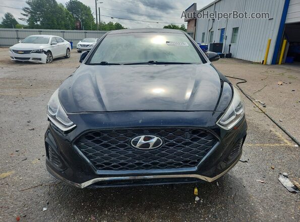 5NPE34AF8KH758746 2019 HYUNDAI SONATA Black Front view
