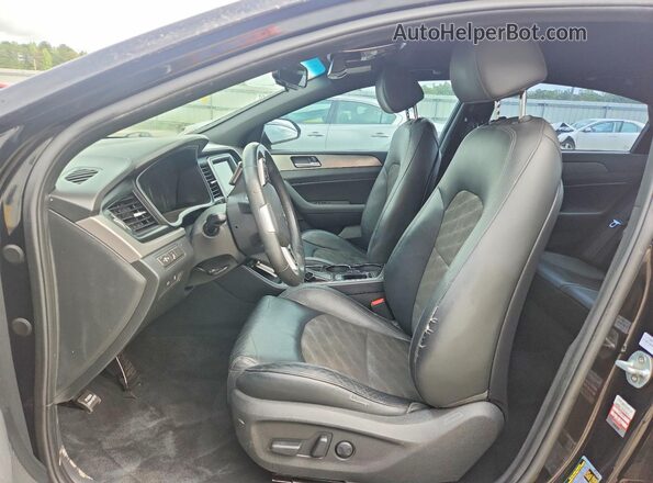 5NPE34AF8KH758746 2019 HYUNDAI SONATA Black Front interior view