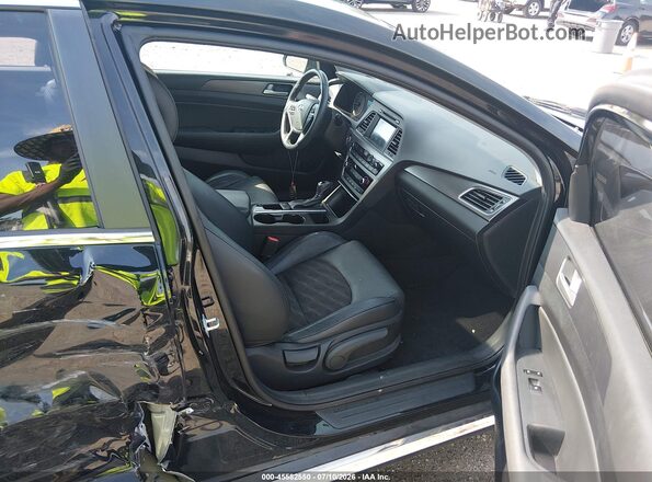 5NPE34AF9GH411322 2016 HYUNDAI SONATA Black Widok wnętrza z przodu