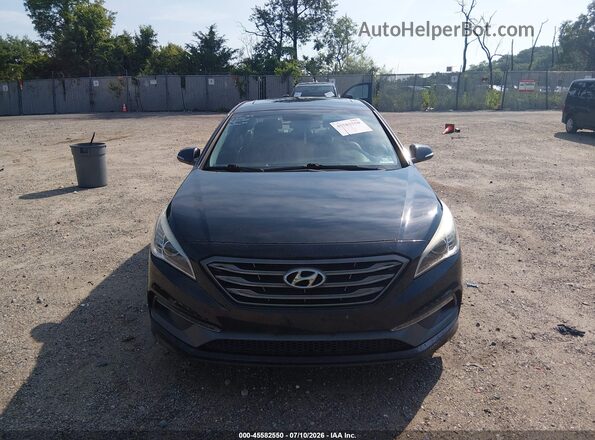 5NPE34AF9GH411322 2016 HYUNDAI SONATA Black Widok zestawu wskaźników