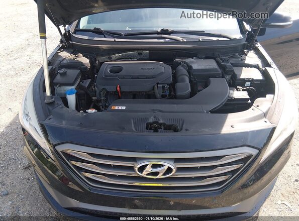 5NPE34AF9GH411322 2016 HYUNDAI SONATA Black Widok z tyłu