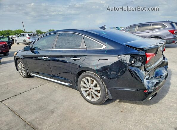 5NPE34AF9GH418092 2016 HYUNDAI SONATA Черный Задняя левая четверть