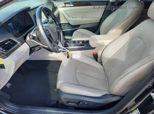 5NPE34AF9GH418092 2016 HYUNDAI SONATA Черный Вид салона спереди