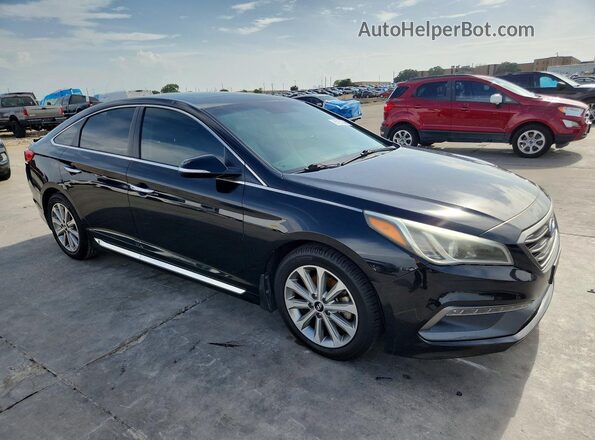 5NPE34AF9GH418092 2016 HYUNDAI SONATA Черный Передняя правая четверть