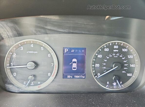 5NPE34AF9GH418092 2016 HYUNDAI SONATA Черный Вид щитка приборов