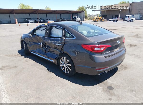 5NPE34AF9GH424331 2016 HYUNDAI SONATA Коричневый Задняя левая четверть