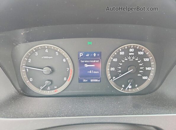 5NPE34AF9HH438764 2017 HYUNDAI SONATA Серебряный Вид щитка приборов