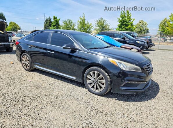5NPE34AF9HH442460 2017 HYUNDAI SONATA Black Առջևի աջ