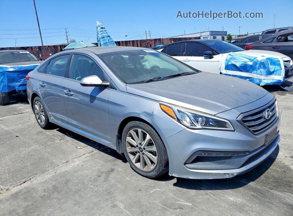 5NPE34AF9HH445908 2017 HYUNDAI SONATA Silver Front right