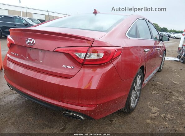 5NPE34AF9HH566700 2017 HYUNDAI SONATA Красный Задняя правая четверть